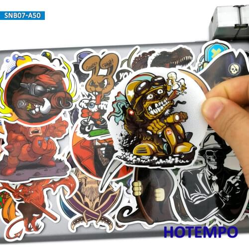 50pcs Retro Rock Punk Graffiti Mixed Funny Cool Stickers for DIY Phone Laptop Luggage Skateboard Guitar Bike Car Decals Stickers