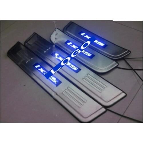 Car design for Hyundai ix35 2010-2012 with LED light blue plate / door stainless steel high quality threshold