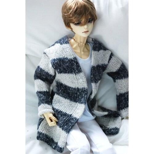 BJD doll dress is suitable for 1/4 SD10 tertiary fashion joker mixed color daily casual wool coat with 3 color doll accessories