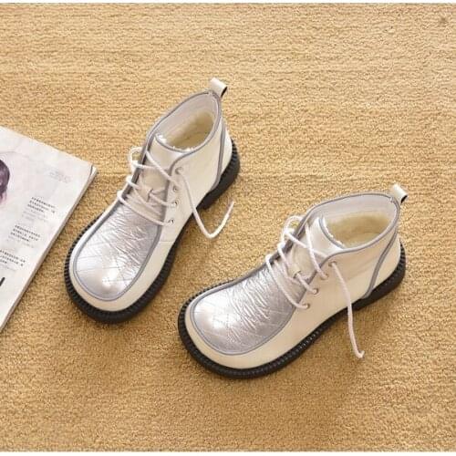 Shoes Woman Autumn and Winter Flat Heel Short Boots Single Boots Flat Martin Boots Womens Short Snow Boots Fashion Luxury