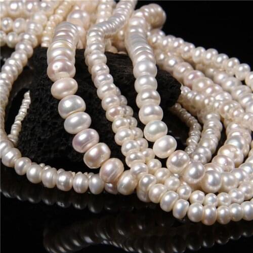 Real Natural Freshwater Pearls Beads Button Shape Pearl Bead Baroque Loose Perles For DIY Craft Bracelet Necklace Jewelry Making