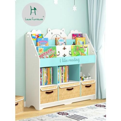 Louis Fashion Childrens Bookcases A Simple Storage Frame for Students'Floating Window and a Economical Picture Book Shelf for