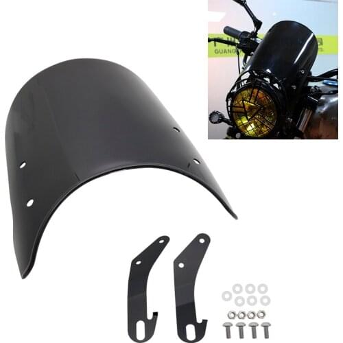 FOR YAMAHA HONDA Universal Pare-Brise Suits 5-7 inch Headlights Motorcycle Windshield