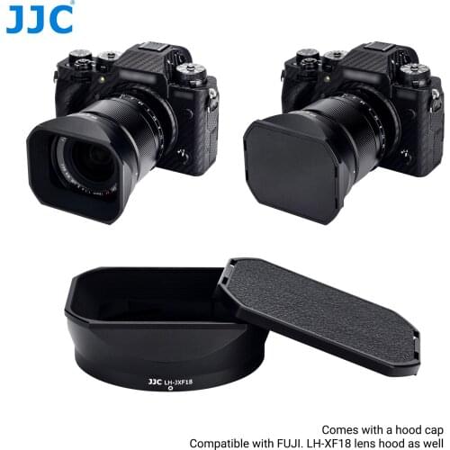 JJC LH-XF18 Lens Hood + Hood Cap for Fujifilm XF 18mm f/1.4 R LM WR Lens on Fuji XS10 XT4 XA7 XT30 XT200 XT3 XE4 XPro3 XT20 XE3