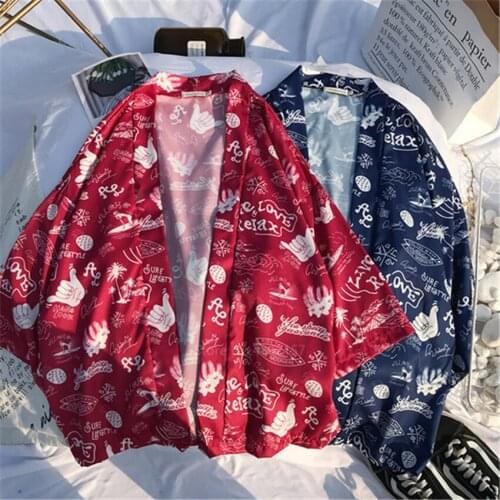 Japannese Kimono Women 2020 Cardigan Harajuku Summer Beach Japanese Kimono Jacket Traditional Cosplay Yukata 2PCS Coat Shorts
