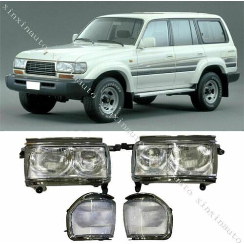 Fits For Toyota Land Cruiser FJ80 LC80 LH RH 1991-1997 ABS Front Headlight Conversion Kit Moulding Car Accessories 4PCS