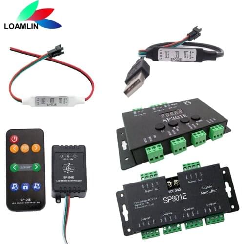 WS2811 WS2812B WS2813 WS2815 RGB LED Pixels Strip Controller SP002E SP105E SP106E SP107E SP108E SP110E SP501E