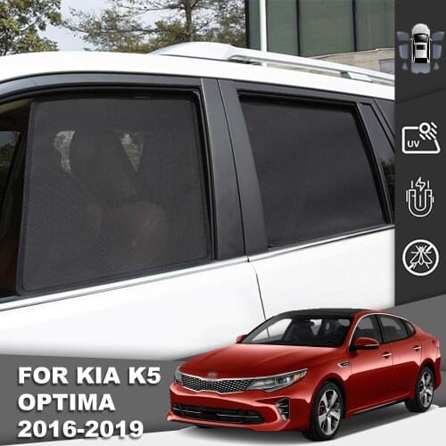 Magnetic Car Sunshade Front Windshield Door Mesh Frame Curtain For Kia K5/Optima 2016-2019 Vehicle Cover Side Window Sun Visor