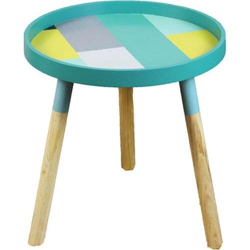 Nordic Living Room Small Tea Table Coffee Round Mini Table Simple Bedroom Solid Wood Corner Minimalist Side Tables Furniture