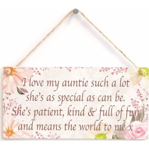 Meijiafei I love my auntie such a lot shes as special as can be... -Cute Sign Sign For Aunt From Niece And Nephew 10"x5"