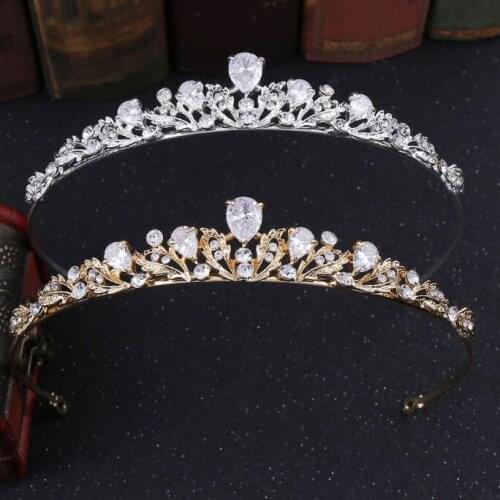 Fashion Jewelry Queen Crystal Rhinestone Crowns Wedding Hair Accessories Headband Diadem Princess Birthday Crown