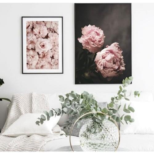 Nordic Poster Photography Flowers Figure Canvas Painting Black White Wall Art Pictures For Living Room Modern Decorative Prints