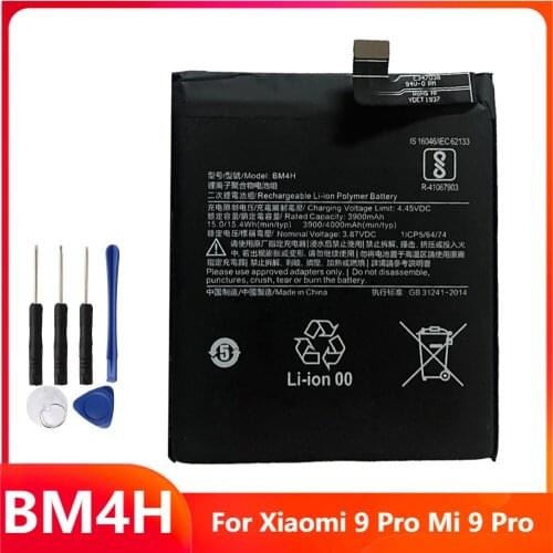 Xiao Mi Original Replacement Phone Battery BM4H For Xiaomi 9 Pro Mi 9 Pro Mi9 Pro Rechargeable Batteries 4000mAh With Free Tools