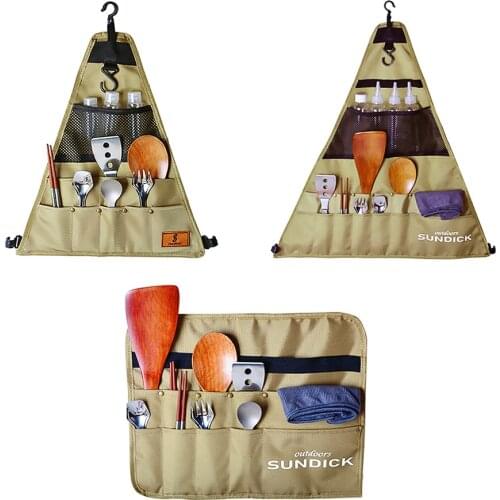 Outdoor Picnic Tableware Storage Bag, Portable Tear-proof Picnic Storage Bag, Triangle and Square Styles are Available