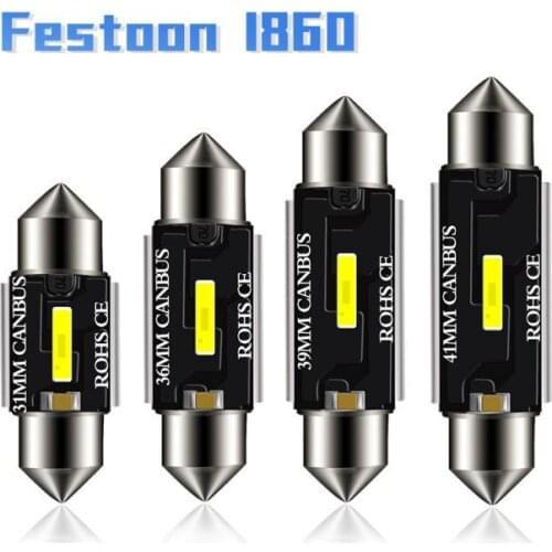 LED 31/36/39/41mm Bulb Super High Brightness Canbus Car Ceiling Light No Error Automatic Car Interior Right Double Reading Tip