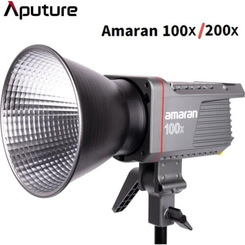Aputure Amaran LED Video Light 100X 200X Bi-Color 2700K-6500K Bluetooth App Control DC/AC Power Supply Photography Studio Light