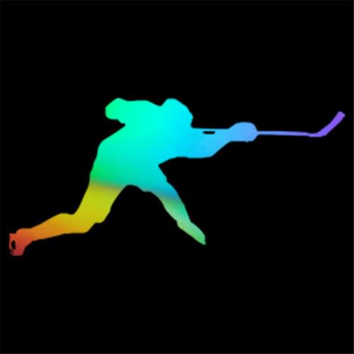 Stylish Ice Hockey Player Sticker Car Window Bumper Vinyl Decal Gym Wall Decor