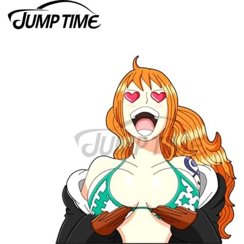 Jump Time 13 x 9.4cm For One Piece Sanji Gain Namis Body Anime Car Sticker Bumper Decal Refrigerator Car Accessories Decoration