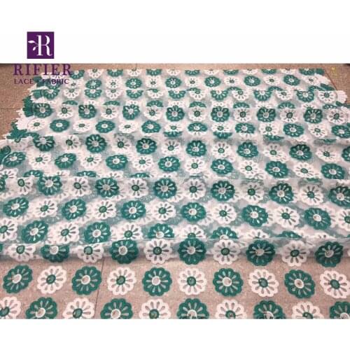 Embroidered Swiss Voile Dry Net Lace Fabric With Beads 2019 Nigeria Indian Women Daily Dresses Sewing Milk Silk Lace Mesh Tulle