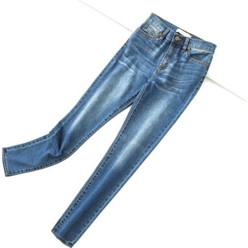 Mom For Women Stretch 2020 Skinny Denim Trousers Pants High Waist Blue Casual Ladies Boyfriend Jeans Cotton Plus Size