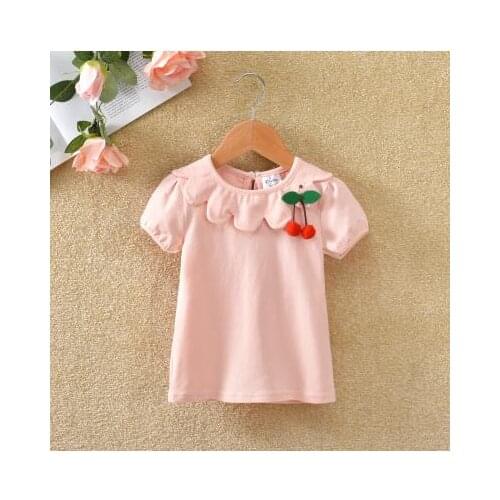 0.5-8yrs children summer clothes baby girls t-shirt fille cotton girls blouse cute casual o-neck Ropa de nina kids top tees