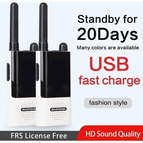 1 OR 2PCS BAOFENG BF-T9 FRS UHF462-467MHz License-Free Radio Walkie Talkie 1 Portable Ham Two Way Radio USB Charger