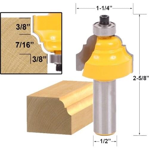 1pcs Classical Double Roman Ogee Edging Router Bit - 1/2" Shank