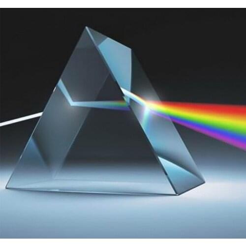 1Pcs Glass Triangular Prism for Teaching Light Spectrum Physics Photo Photography Physics Optical Instruments Rainbow Experiment