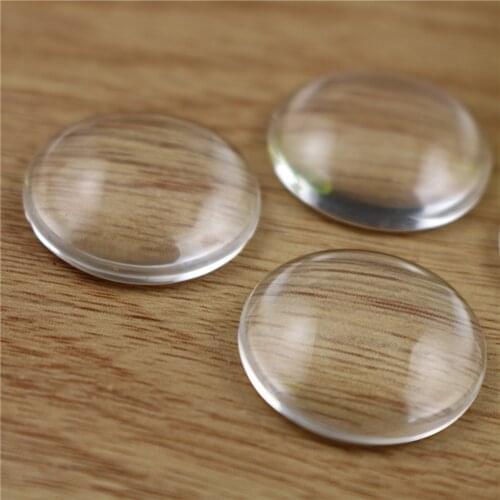 10pcs/lot 20mm Round Flat Back Clear Glass Cabochon, High Quality, Lose Money Promotion!!!(Z2-08)