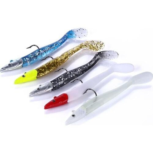 11cm19g Metal Jig Head Soft Bait Fake Fish PVC Simulation Hook Soft Lure Head Jig Fish Colorful Angling Fishing Tackle 2020