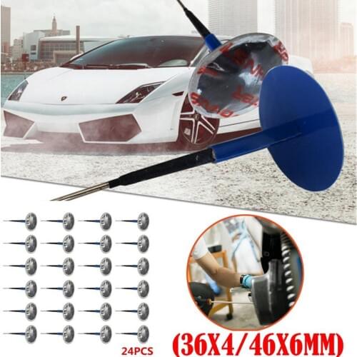 24PCS 4mm/6mm Car Truck Tyre Puncture Repair Tubeless Wired Mushroom Plug Patch Kit Car Repair Tools