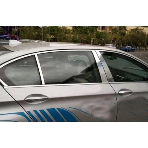6pcs Chrome Car Accessories Window Molding Trim For BMW 5 Series f10 2011-2017 Car Styling