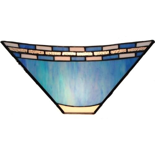 8" Vintage Bathroom Vanity Aorridor Balcony Fixtures Antique Baroque Style Stained Glass Indoor Home Decoration Wall Lamps WL308