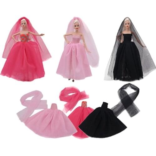9 Set Beautiful Wedding Dress Doll Accessories For Barbies Doll Clothes Accessories Girls Gift Toy