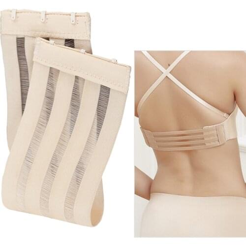 AIJJU 24-31cm Transparency Fish silk antiskid underwear strap versatile goddess bra accessories Elastic bra back buckle lengthen