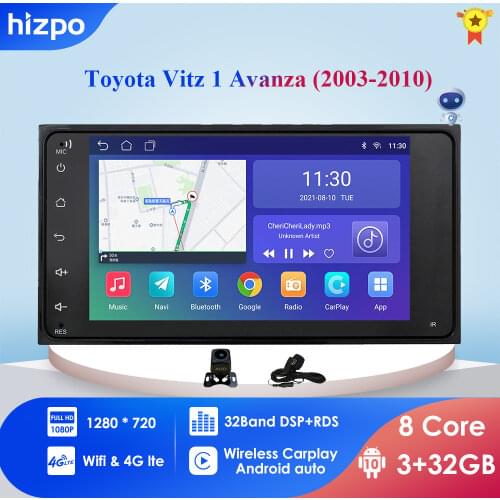 Android 10 Quad 4 Core CPU 2 DIN Universal Radio Car Nav GPS stereo For Toyota Corolla Camry Prado RAV4 Hilux VIOS DAB TPMS DVD