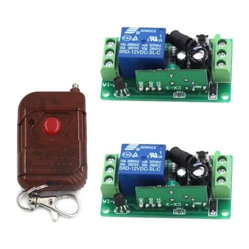 DC9V 12V 24V Wireless Remote Control Switch System Relay Switch PT2262 Fixed code Transmitter + Receiver Light Switch 315 433MHZ
