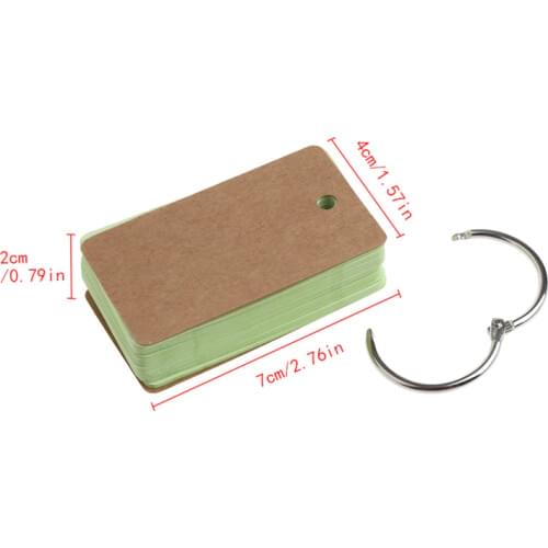 1Pc 50 Sheets x Notebook Kraft Paper Binder Ring Easy Flip Flash Cards Study Memo Pads DIY Stationery New