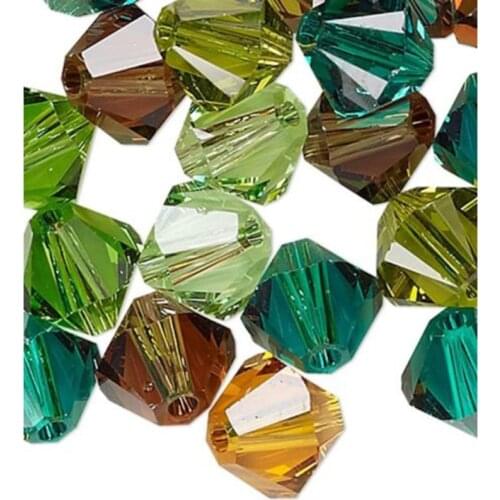 BEAUCHAMP 4mm Rose Red Crystal Beads Bicone Shape Stone Jewelry Findings Tassel Earring Glass Quartz Charms Bracelet Accessories