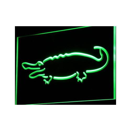 I827 Alligator Crocodile Display NEW Decor Neon Light Light Signs On/Off Swtich 20+ Colors 5 Sizes