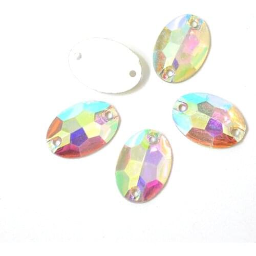 Water Droplets Flatback Resin Sew On Rhinestones Crystals Sewing Strass for DIY Wedding Dress Clothes Accessories needlework