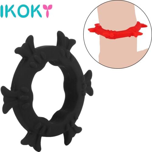 IKOKY Penis Ring Cock Ring Dildo Extender Male Masturbation Sex Toys for Men Delay Ejaculation Clitoris Stimulator