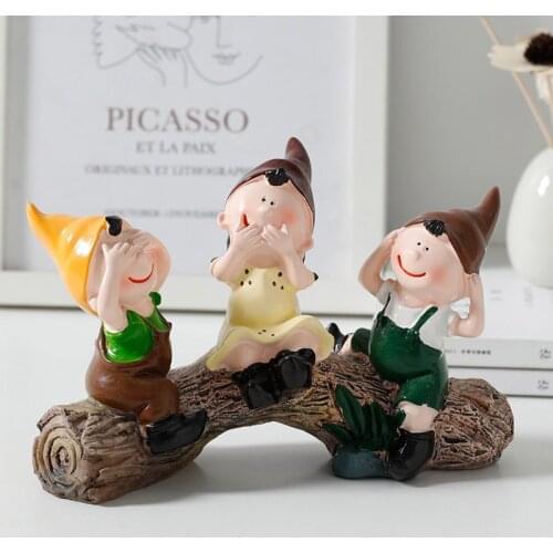 Creative Stump Doll Cute Decoration Resin Crafts Creative Home Decoration Living Room Desktop Decoration Christmas Gift