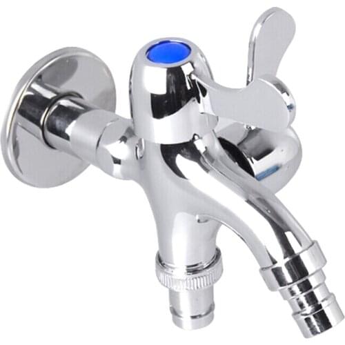 L15108 - Luxury Wall Mounted Brass Bibcock, Double Handle Bibcock