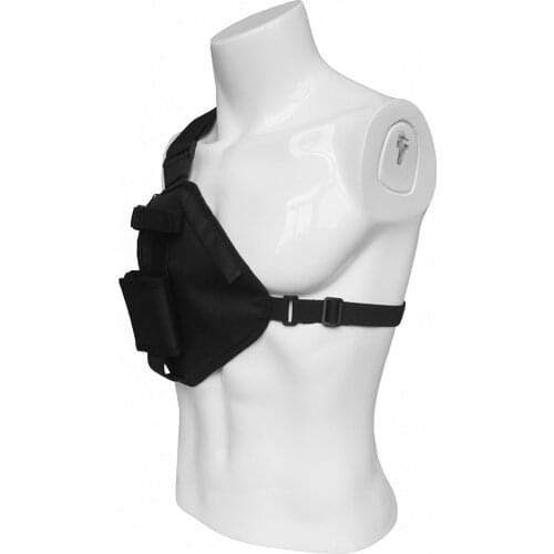 Lightweight Shoulder Bag Chest Crossbody Backpack Small Daypack for Outdoor Hiking Men & Women (Black)