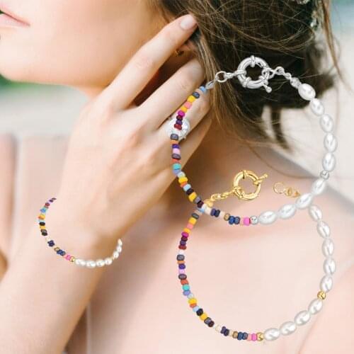 Fashion Rice Beads Pearl Line Bracelet Women Girls Personality Jewellery