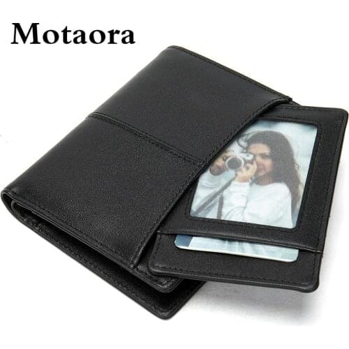 MOTAORA Mens Wallet Multiple Card Slots Female Purse Genuine Leather Slim Wallets For men New Casual Designer Short Card Holder