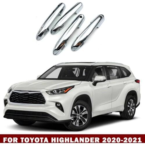 Fit for Toyota Highlander 2020-2021 ABS Chrome Side Door Handle Cover Trim Set Car Styling Accessories 4PCS