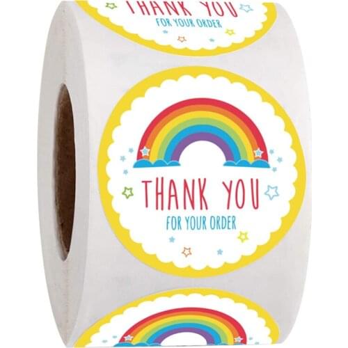 50-500pcs Sun Rainbow Clouds Sticker Cartoon Thank You Stickers Cute For Handmade Gift Decor Labels Kids Reward Stickers