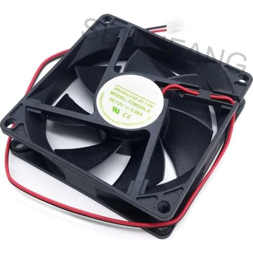 Original For TD8020LS DC 12V 0.08A Two Wires Cooling Fan
